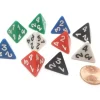Dice>Pack of 10 D4 Opaque 4 Sided Dice - 2 Each of Black, Blue, Green, Red, White - Your Source for Gaming Essentials