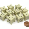 Dice>Pack of 10 D6 6-Sided 18mm Bone Dice - Roll Dem Bones RPG D&D Dice - Your Source for Gaming Essentials