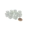 Dice>Pack of 10 D6 6 Sided 16mm Koplow Games Number Glitter Dice - Clear - Your Source for Gaming Essentials