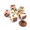 Dice>Pack of 6 Heart Dice, Festive 16mm D6 Dice - Circus with Black Hearts - Your Source for Gaming Essentials