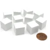 Dice>Pack of 10 16mm Blank Foam Dice Cubes with Square Corners - White - Your Source for Gaming Essentials
