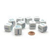 Dice>Pack of 10 20mm D6 Math Operation Six Function Word Dice - White with Blue - Your Source for Gaming Essentials