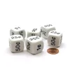 Dice>Pack of 6 22mm D6 Six Sided Money Dice - White with Black Etches - Your Source for Gaming Essentials