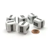 Dice>Pack of 6 22mm D6 Thick and Thin Dice - White with Black Etches - Your Source for Gaming Essentials