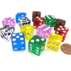 Dice>Pack of 14 16mm D6 Transparent Dice- 2 of Red Clear Green Black Blue Pink Yellow - Your Source for Gaming Essentials