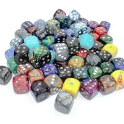 Dice>Pack of 72 20mm 6-Sided Chessex Dice with Pips - 2 each of 36 Different Styles - Your Source for Gaming Essentials