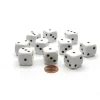 Dice>Pack of 10 20mm 6-Sided D3 Spot Dice Numbered 1-3 Twice - White with Black Pips - Your Source for Gaming Essentials