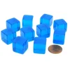 Dice>Pack of 10 16mm Square Transparent Blank Dice Cubes - Blue - Your Source for Gaming Essentials