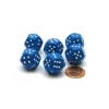 Dice>Pack of 6 12-Sided D6 Spotted 1 to 6 Twice Dice - Blue with White - Your Source for Gaming Essentials