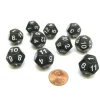 Dice>Pack of 10 Transparent 12 Sided D12 20mm Dice - Smoke - Your Source for Gaming Essentials