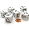 Dice>Pack 6 Transportation Attribute Dice- Cruise Ship-Train-Plane-Van-Sailboat-Car - Your Source for Gaming Essentials