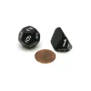 Dice>Pair of Recast 2d6 The Dice Lab Dice (1 D3 & 1 D12) - Black with White Numbers - Your Source for Gaming Essentials