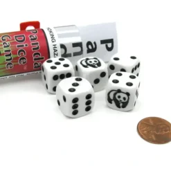 Dice>Panda Dice Game with 5 Dice Travel Tube and Gaming Instructions - Your Source for Gaming Essentials