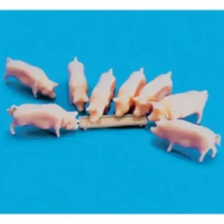 Peco 5108 HO Pigs & Trough Figures (Set of 8) - Your Source for Gaming Essentials* Trains