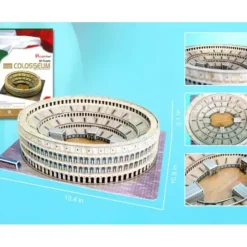 Toys>131 Piece 3D Puzzle Model Kit - Roman Colosseum Puzzle - Your Source for Gaming Essentials
