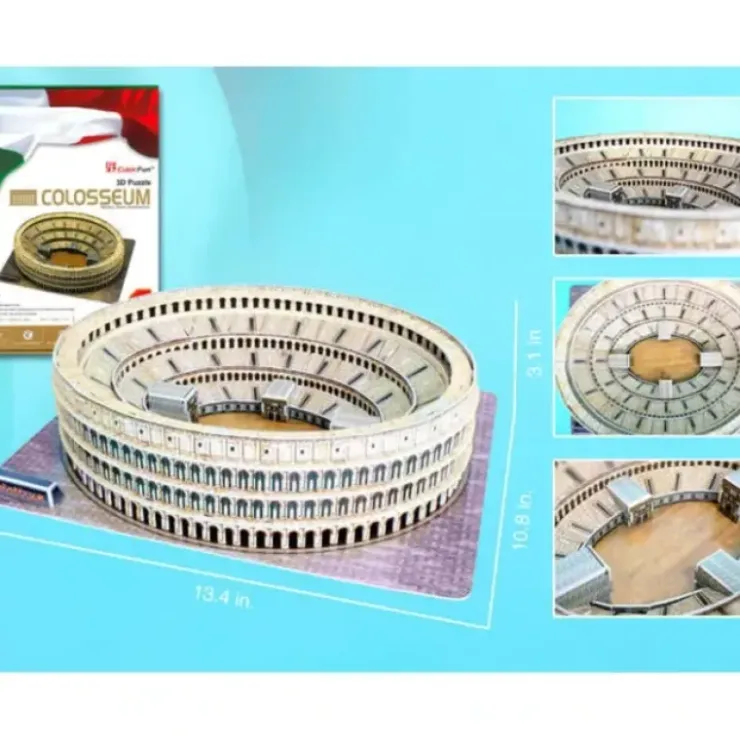 Toys>131 Piece 3D Puzzle Model Kit - Roman Colosseum Puzzle - Your Source for Gaming Essentials
