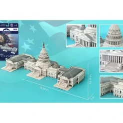 Toys>132 Piece 3D Puzzle Model Kit - US Capitol Building - Your Source for Gaming Essentials