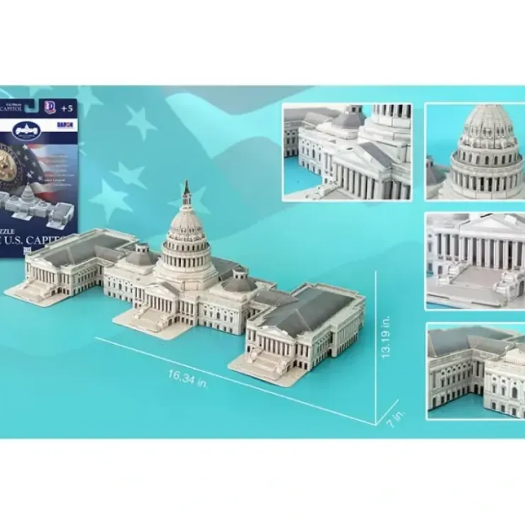 Toys>132 Piece 3D Puzzle Model Kit - US Capitol Building - Your Source for Gaming Essentials