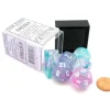 Dice>7 Piece Polyhedral DnD Nebula Dice Set with Luminary - Wisteria with White - Your Source for Gaming Essentials