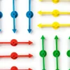 Board Games>Plastic Board Game Arrow Spinners Pointer, 12-pack - Blue Yellow Green Red - Your Source for Gaming Essentials