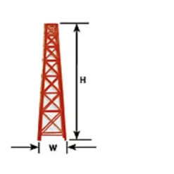 Plastruct 94892 HO 1-3/8" x 5-1/2" Oil & Water Wells Tower - Your Source for Gaming Essentials* Trains