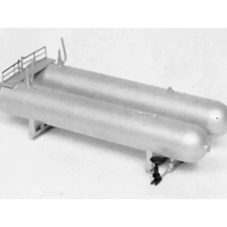 Plastruct 2019 N 2-1/2 x 5 x 1-1/2 Twin LP Gas Tanks Kit - Your Source for Gaming Essentials* Trains