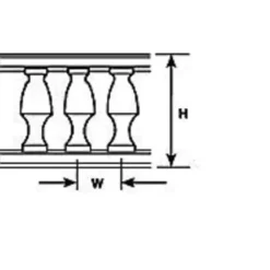 Plastruct 90903 O 9/32" x 6-1/2" x 23/32" Balcony Railing (Pack of 2) - Your Source for Gaming Essentials* Trains