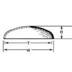 Plastruct 95751 1-1/2" x 1-5/16" x 21/64" Elliptical Head Domes (Pack of 5) - Your Source for Gaming Essentials* Trains
