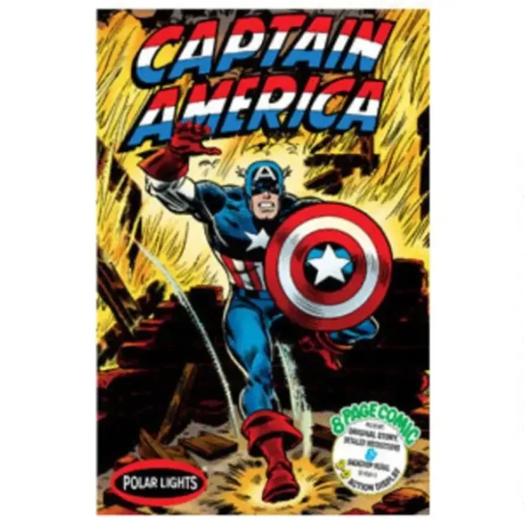 Polar Lights 856 1:8 Capain America Comic Book Scene Plastic Model Kit - Your Source for Gaming Essentials* Trains