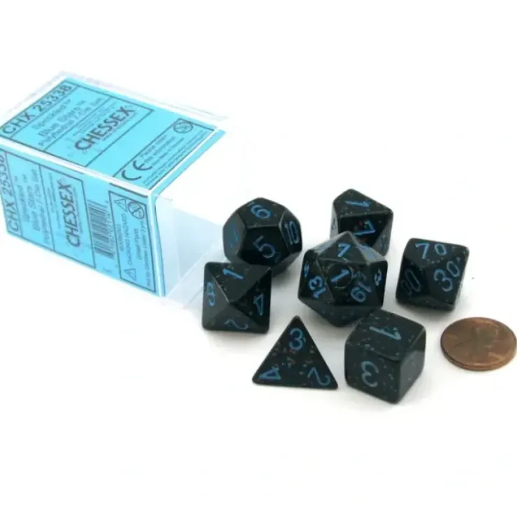 Dice>Polyhedral 7-Die Chessex Dice Set - Speckled Blue Stars - Your Source for Gaming Essentials