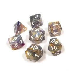 Dice>Polyhedral 7-Die Festive Chessex Dice Set - Carousel with White Numbers - Your Source for Gaming Essentials