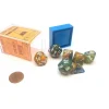 Dice>Polyhedral 7-Die Festive Lab Dice Chessex Dice Set - Autumn with White Numbers - Your Source for Gaming Essentials