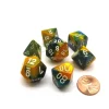 Dice>Polyhedral 7-Die Gemini Chessex Dice Set - Masquerade-Yellow with White Numbers - Your Source for Gaming Essentials