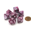 Dice>Polyhedral 7-Die Lustrous Lab Dice 2 Chessex Dice Set - Amethyst with White - Your Source for Gaming Essentials