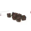 Dice>Polyhedral 7-Die Opaque Dice Set - Black with Red Numbers - Your Source for Gaming Essentials