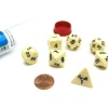 Dice>Polyhedral 7-Die Opaque Dice Set - Ivory with Black Numbers - Your Source for Gaming Essentials