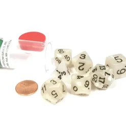 Dice>Polyhedral 7-Die Pearlized Dice Set - Gray - Your Source for Gaming Essentials
