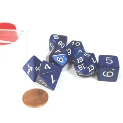 Dice>Polyhedral 7-Die Pearlized Dice Set - Navy - Your Source for Gaming Essentials