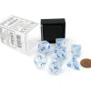 Dice>Polyhedral DnD 7-Dice Set, Luminary Borealis - Icicle with Light Blue Numbers - Your Source for Gaming Essentials