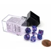 Dice>Polyhedral Mini 7-Die Set, Luminary Nebula - Nocturnal with Blue Numbers - Your Source for Gaming Essentials