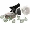 Dice>Polyhedral 7-Piece DnD Pizza Dungeon Dice Set - Boss Glitter Green - Your Source for Gaming Essentials