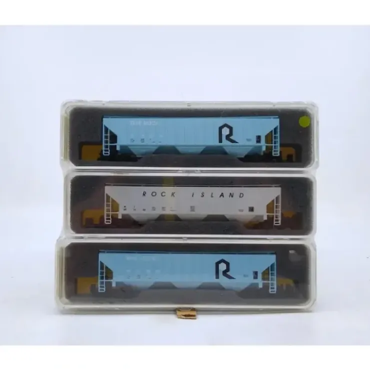 Precision Masters 1512 N Scale Rock Island 3-Bay Covered Hopper 3-Car Kit Set MT/Box - Your Source for Gaming Essentials* Trains