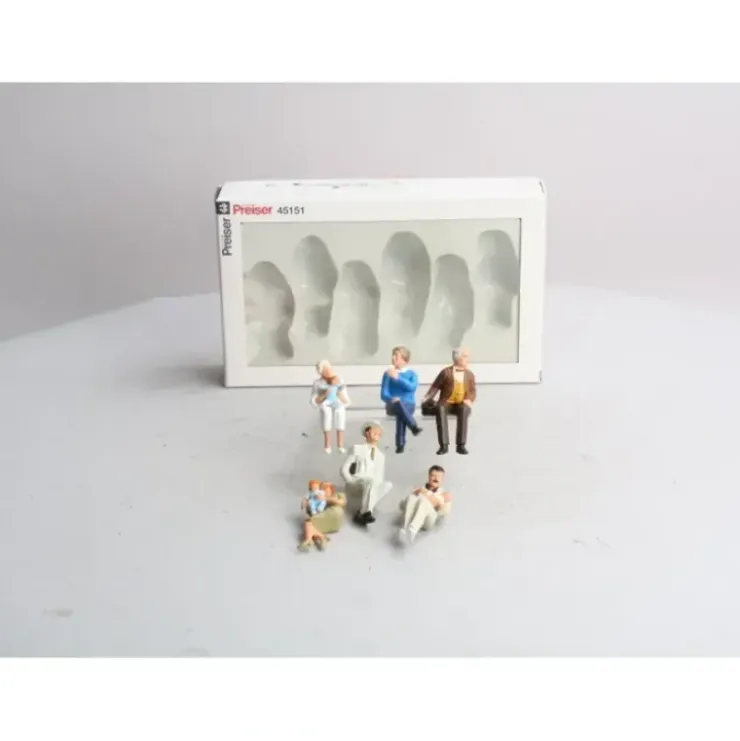 Preiser 45151 G Seated Passengers Figures (Set of 6) - Your Source for Gaming Essentials* Trains