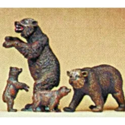Preiser 20386 HO Animals - Brown Bears Figures (Set of 4) - Your Source for Gaming Essentials* Trains