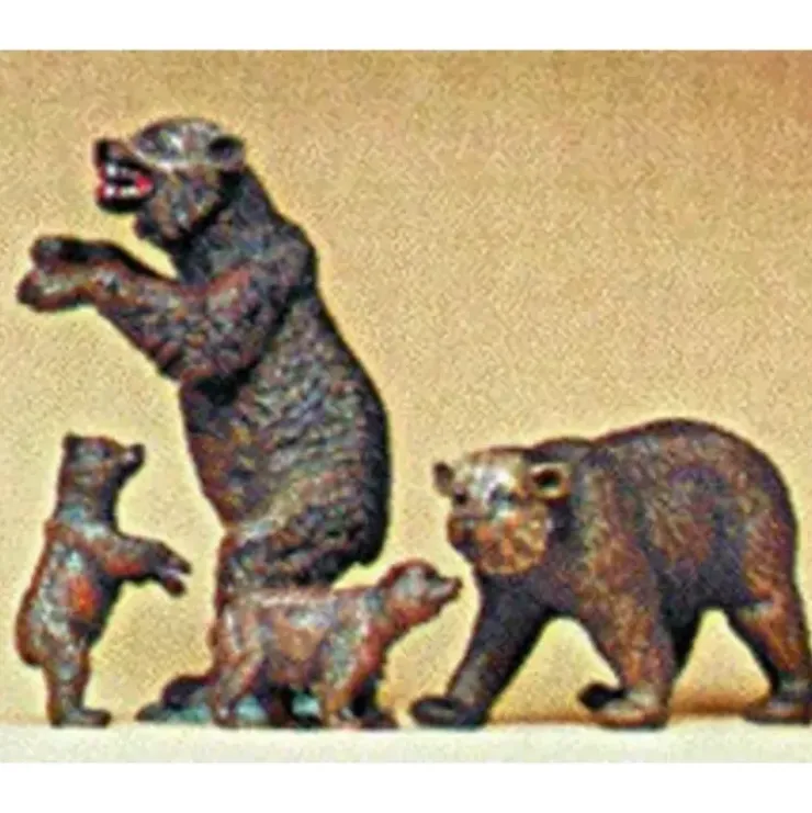 Preiser 20386 HO Animals - Brown Bears Figures (Set of 4) - Your Source for Gaming Essentials* Trains