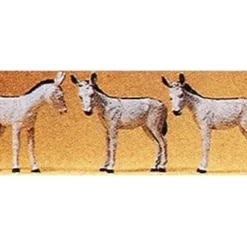 Preiser 10151 HO Animals - Donkeys Figures (Set of 3) - Your Source for Gaming Essentials* Trains
