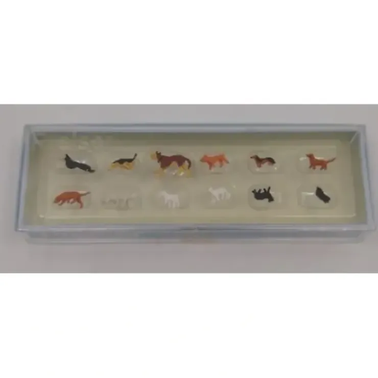 Preiser 14165 HO Assorted Cats & Dog Figures (Set of 12) - Your Source for Gaming Essentials* Trains