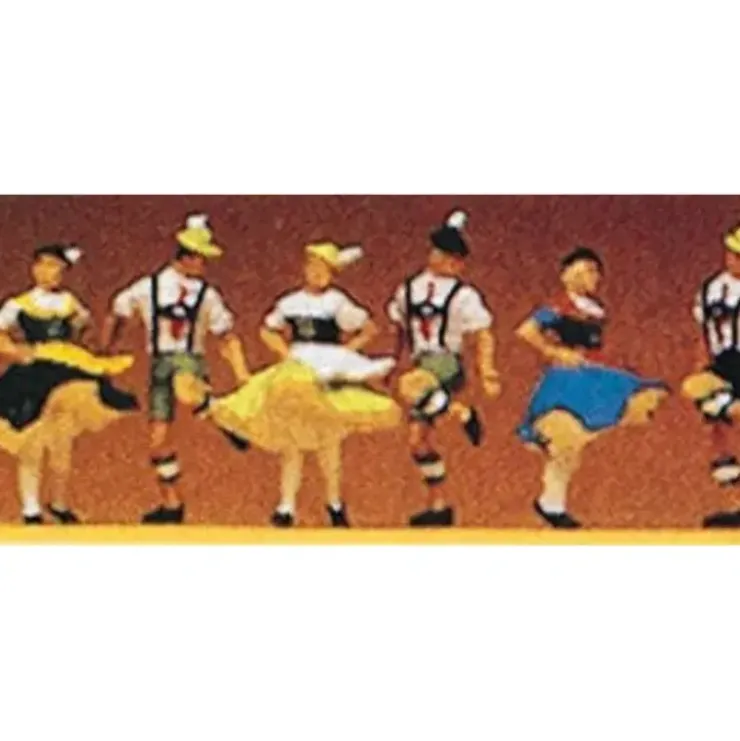 Preiser 10240 HO Bavarian Folk Dancers Figures (Set of 6) - Your Source for Gaming Essentials* Trains