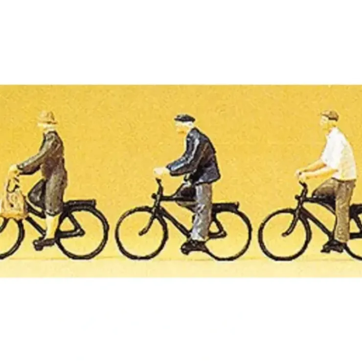 Preiser 10333 HO Cyclists Figures with Bike (Set of 3) - Your Source for Gaming Essentials* Trains