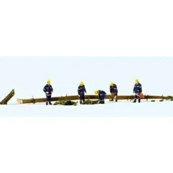 Preiser 10609 HO Emergency THW Workers Clearing the Road Figures (Set of 5) - Your Source for Gaming Essentials* Trains